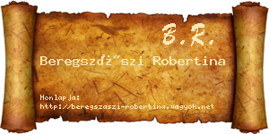 Beregszászi Robertina névjegykártya